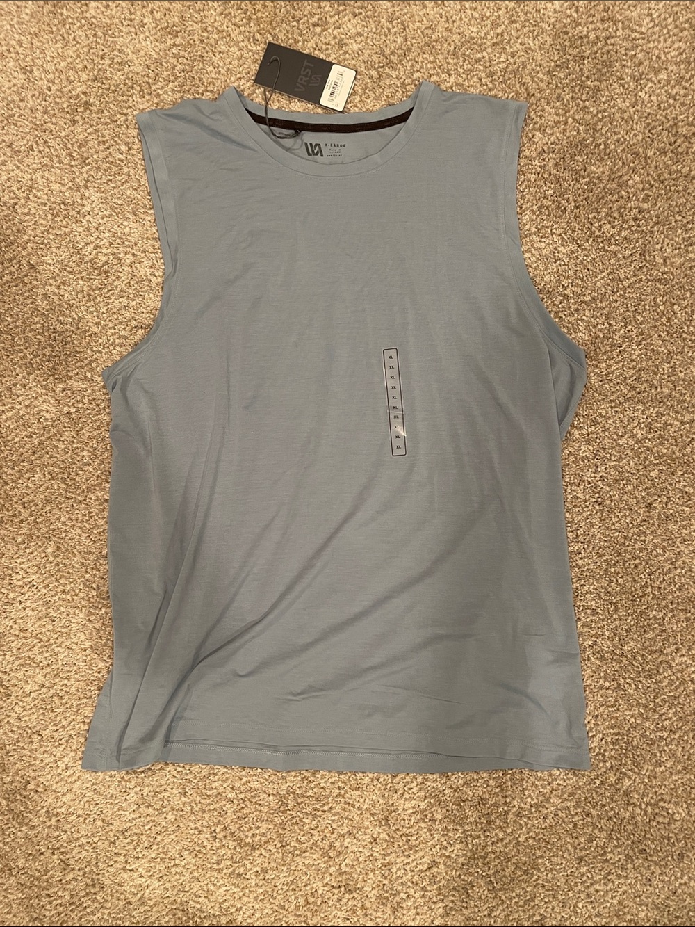 VRST Light Blue Crewneck Muscle Tee - X-Large